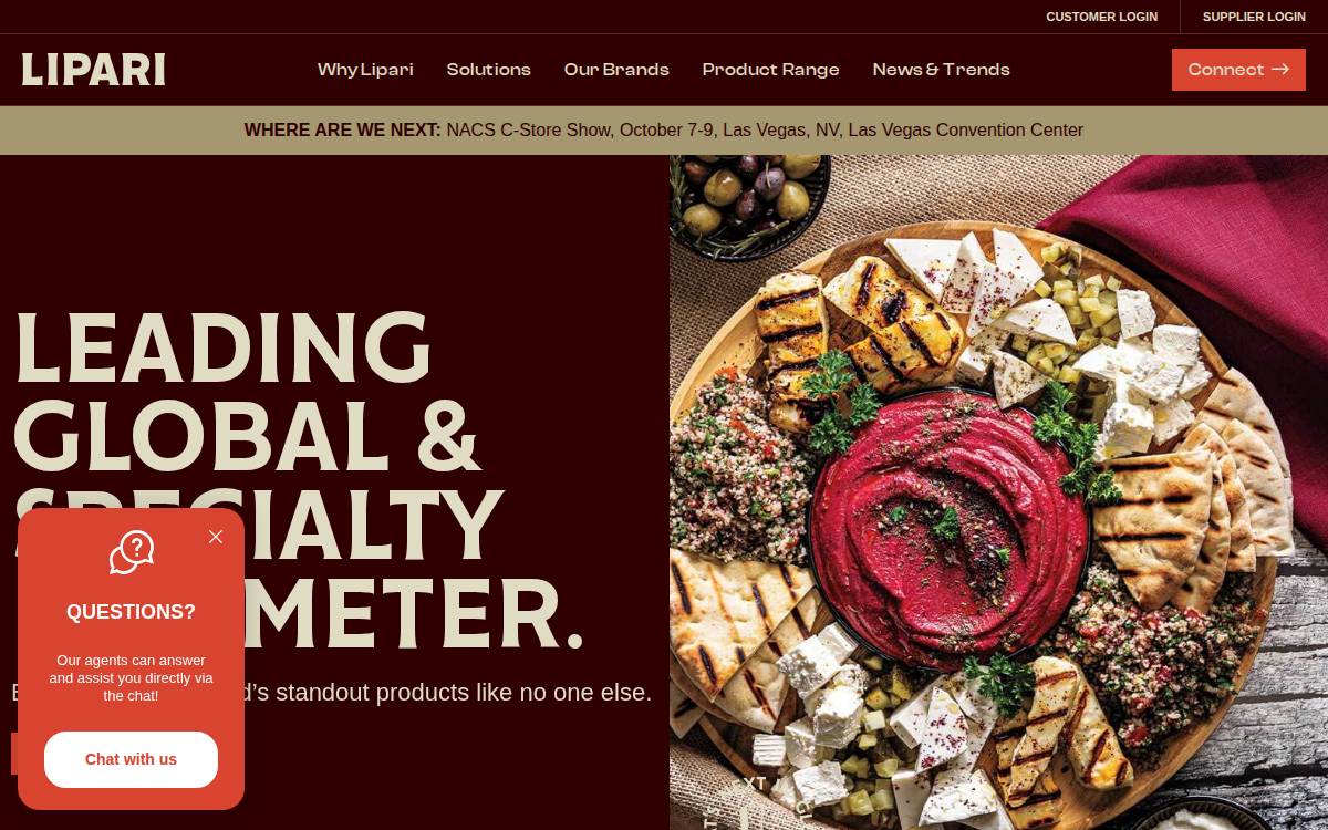 Lipari Foods website preview