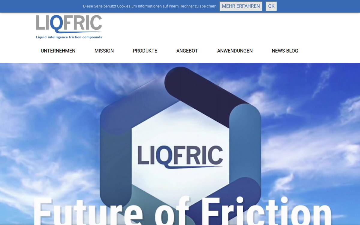 Liqfric website preview