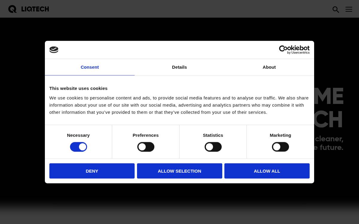 LiqTech International website preview