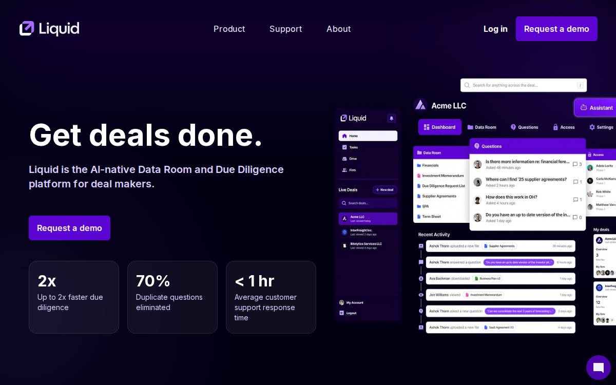 Liquid Acquire website preview