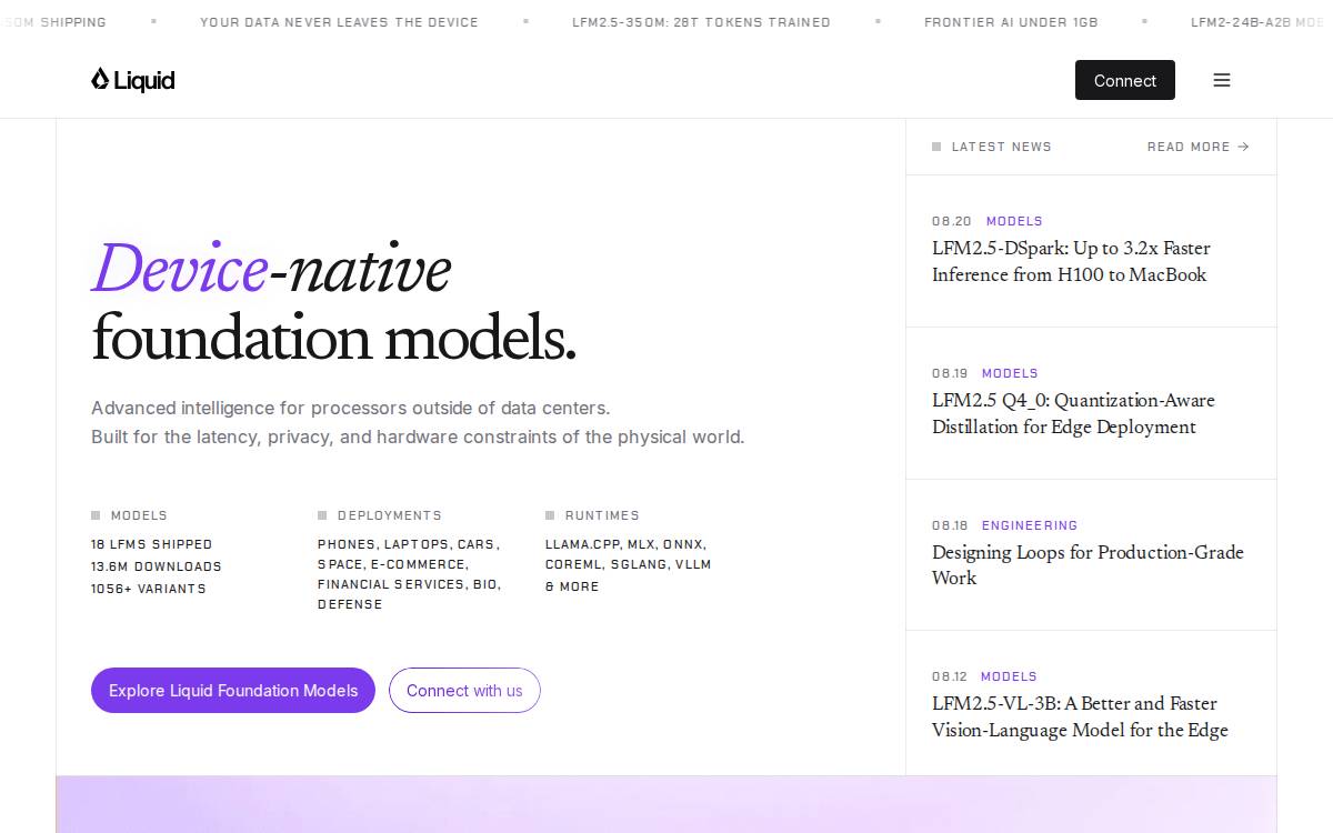 Liquid AI website preview