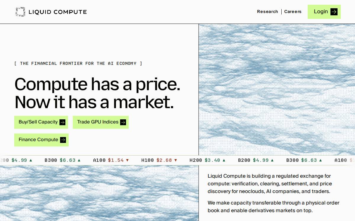 Liquid Compute website preview