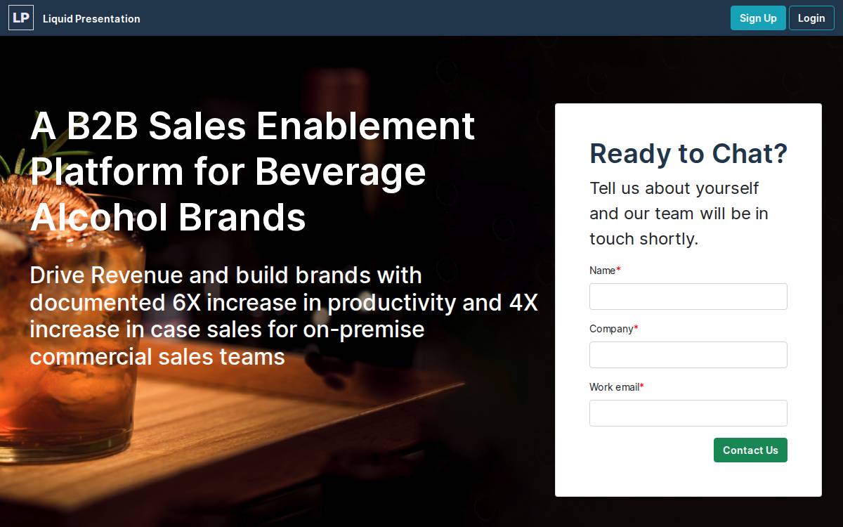 Liquid Presentation website preview