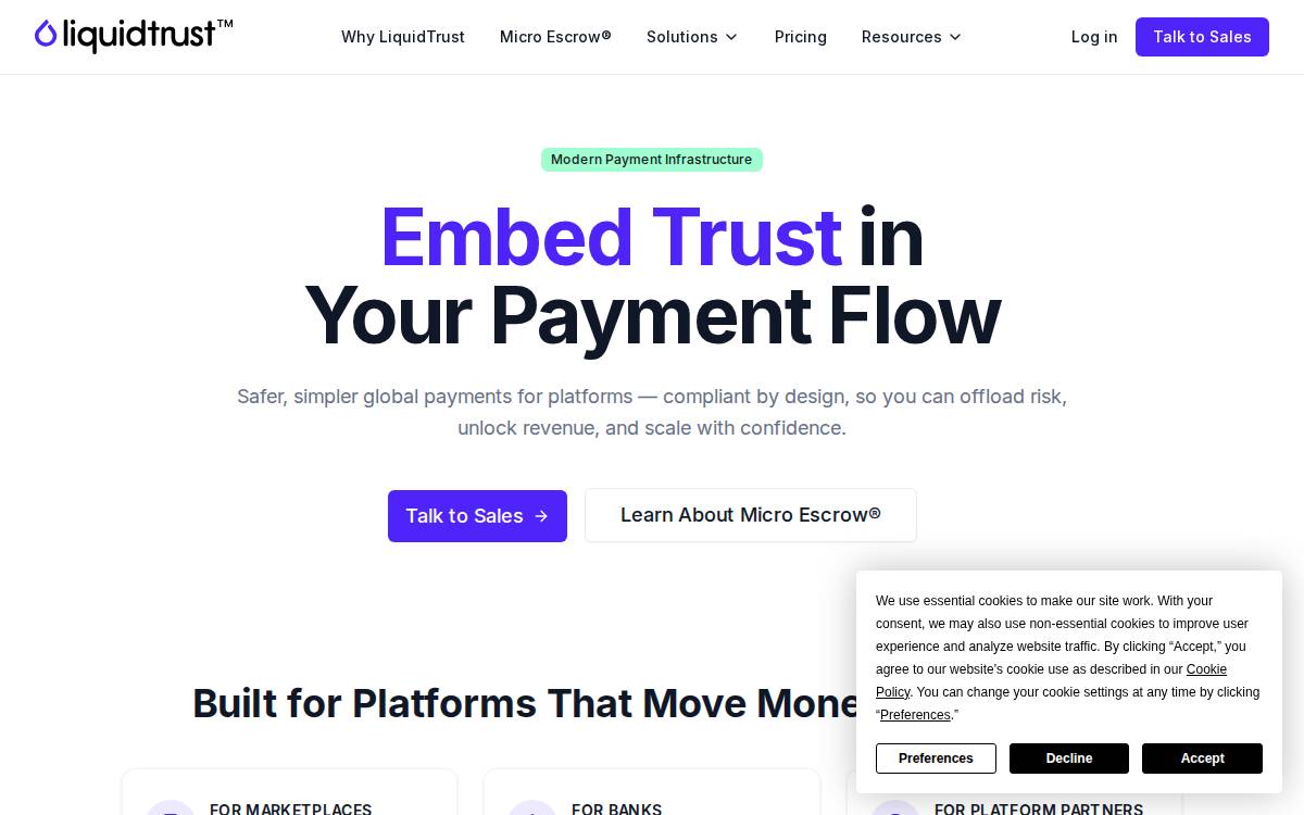 Liquid website preview