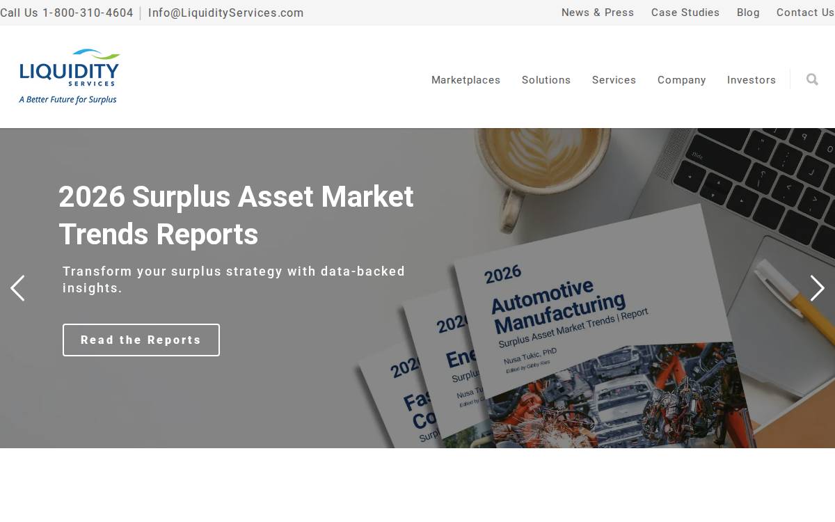 Liquidity Services website preview