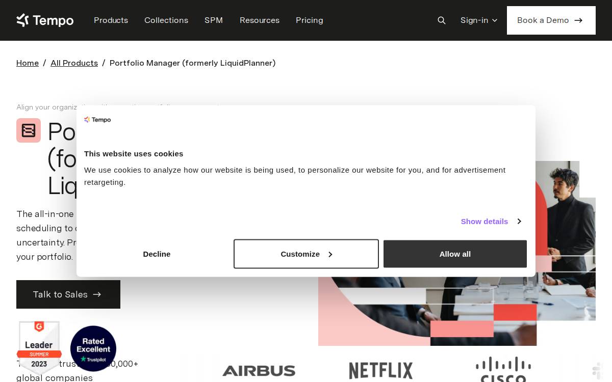 Liquidplanner website preview