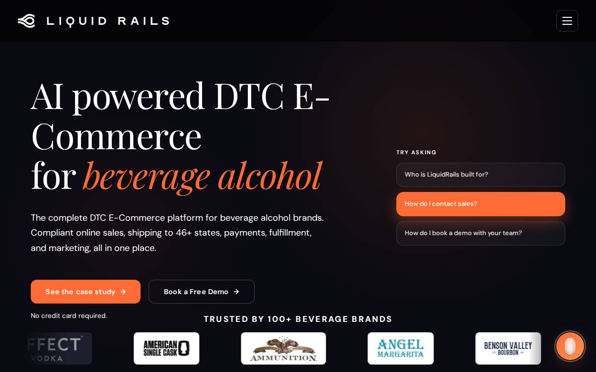 LiquidRails website preview