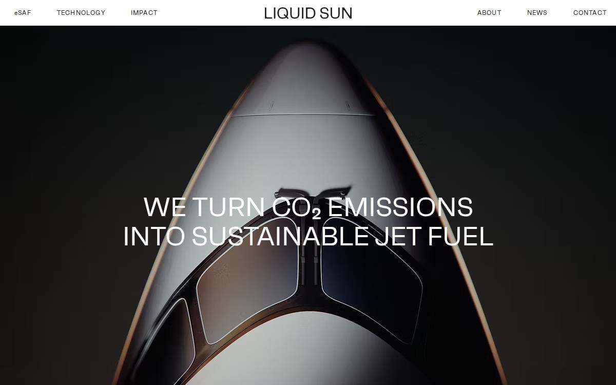 Liquid Sun website preview
