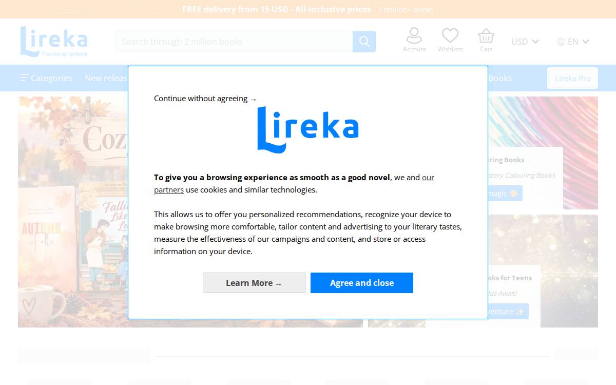 Lireka website preview