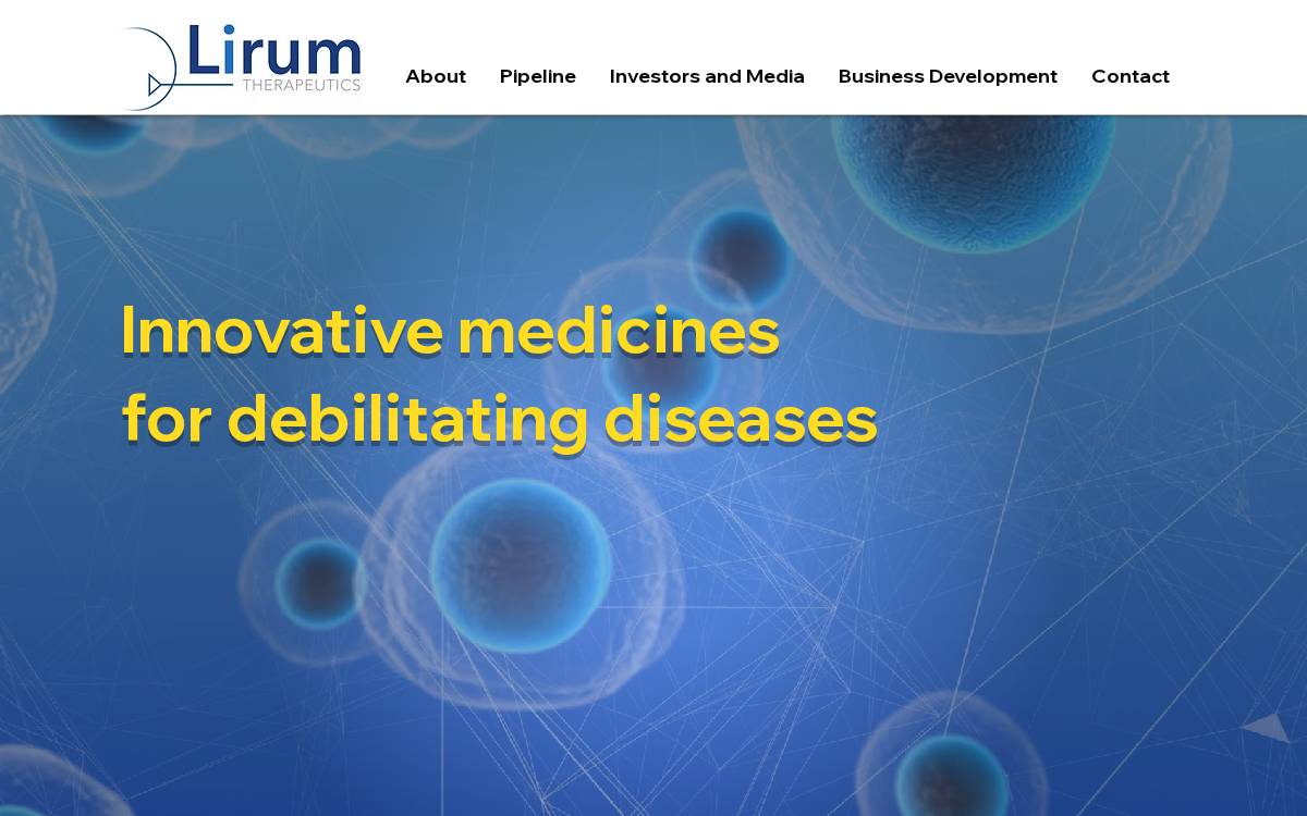 Lirum Therapeutics website preview