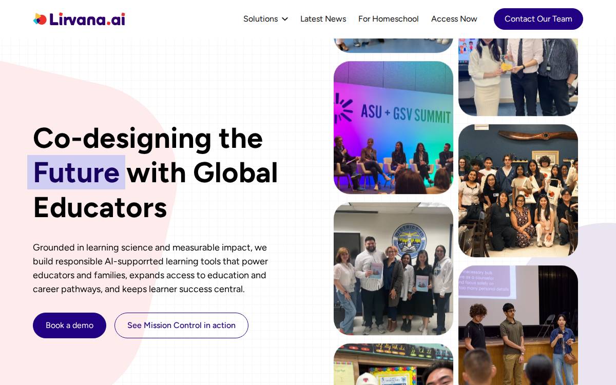 Lirvana website preview
