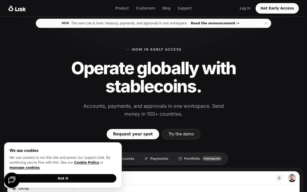 Lisk website preview