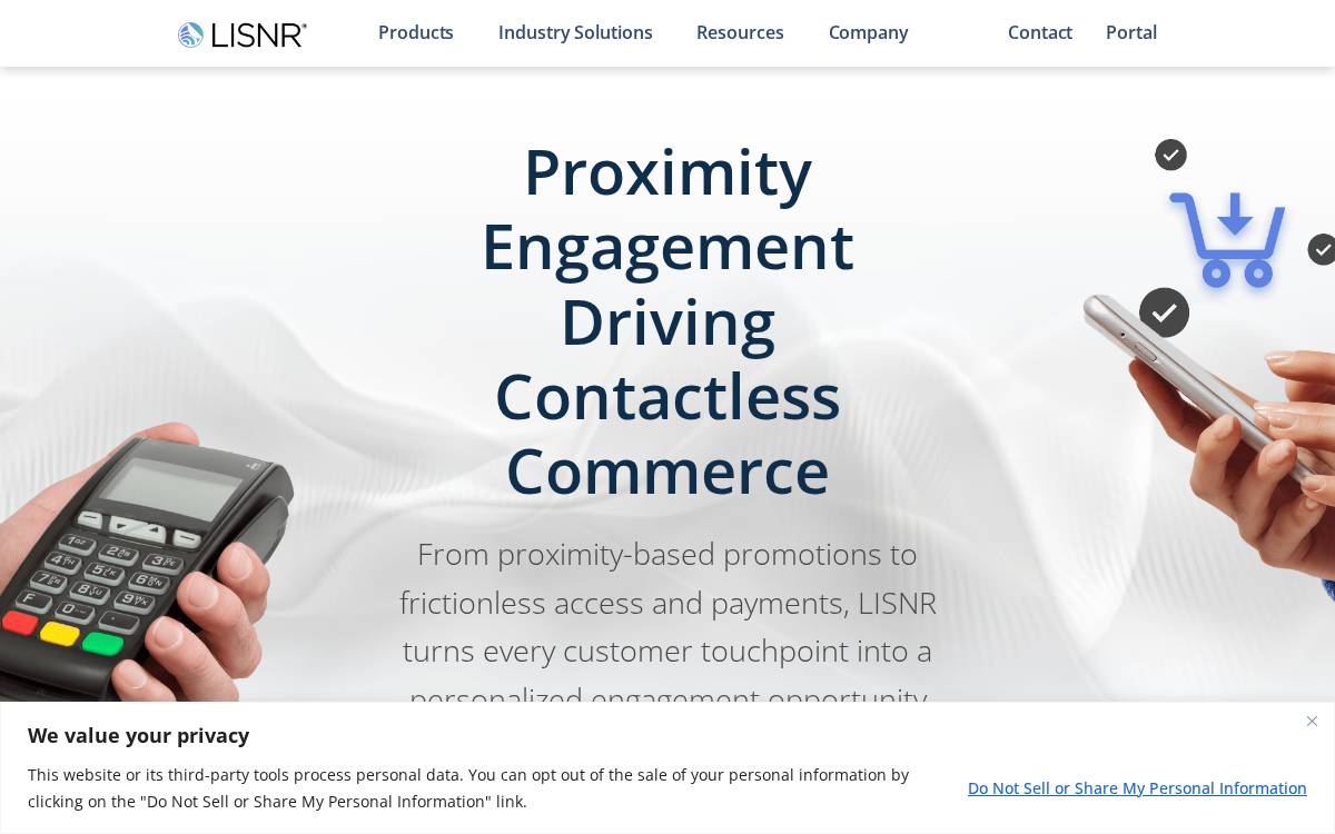 LISNR website preview
