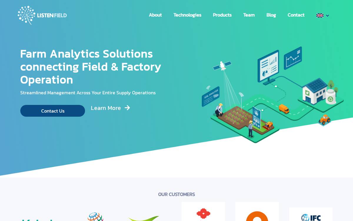ListenField website preview