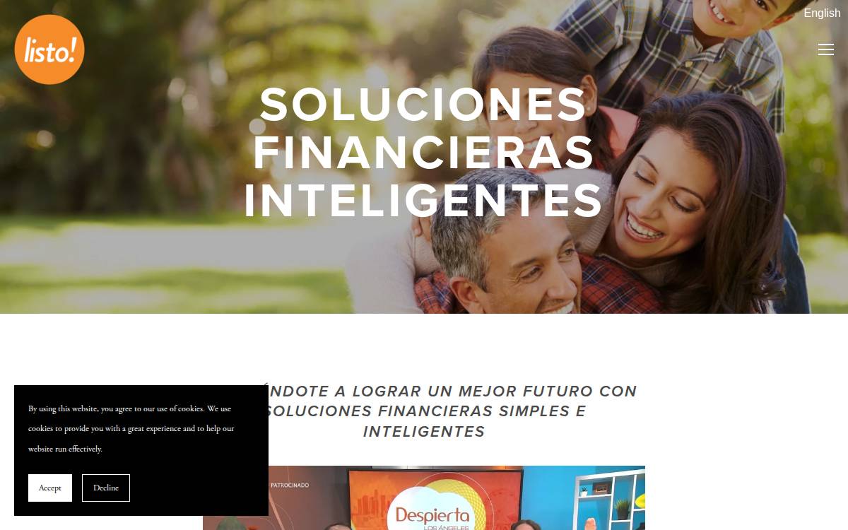 Listofin website preview