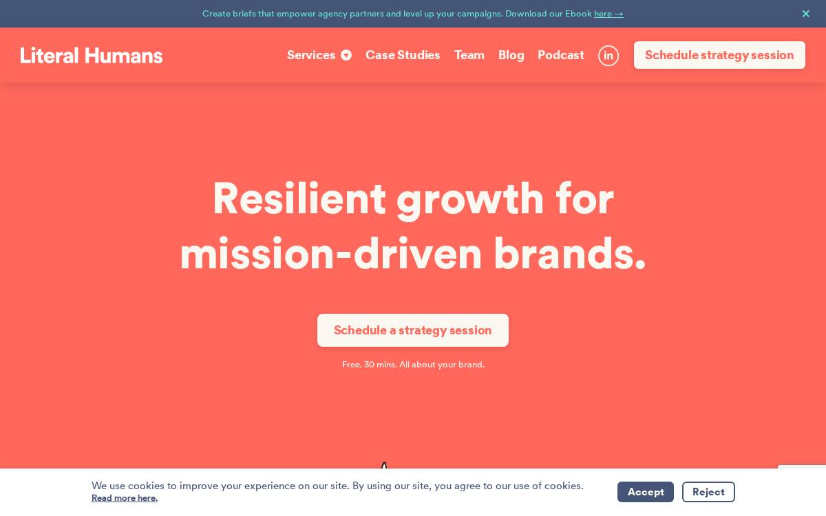 Literal Humans website preview
