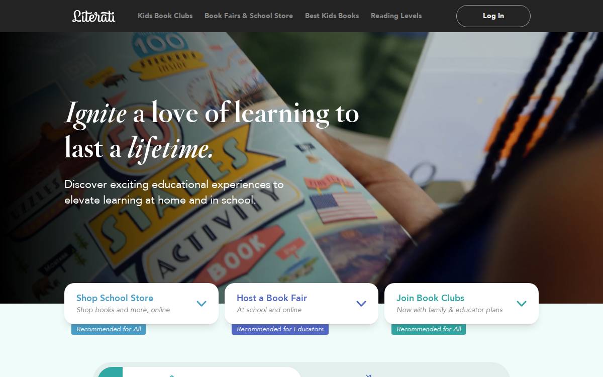 Literati website preview