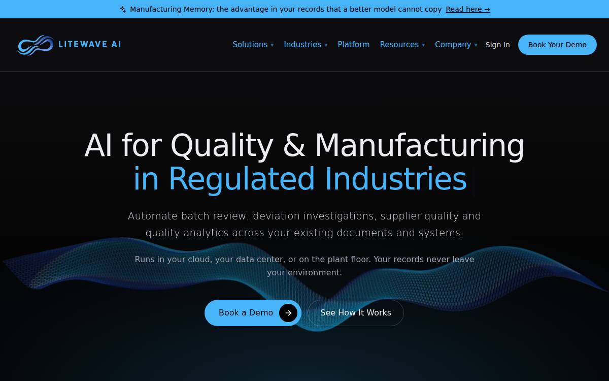 Litewave AI website preview