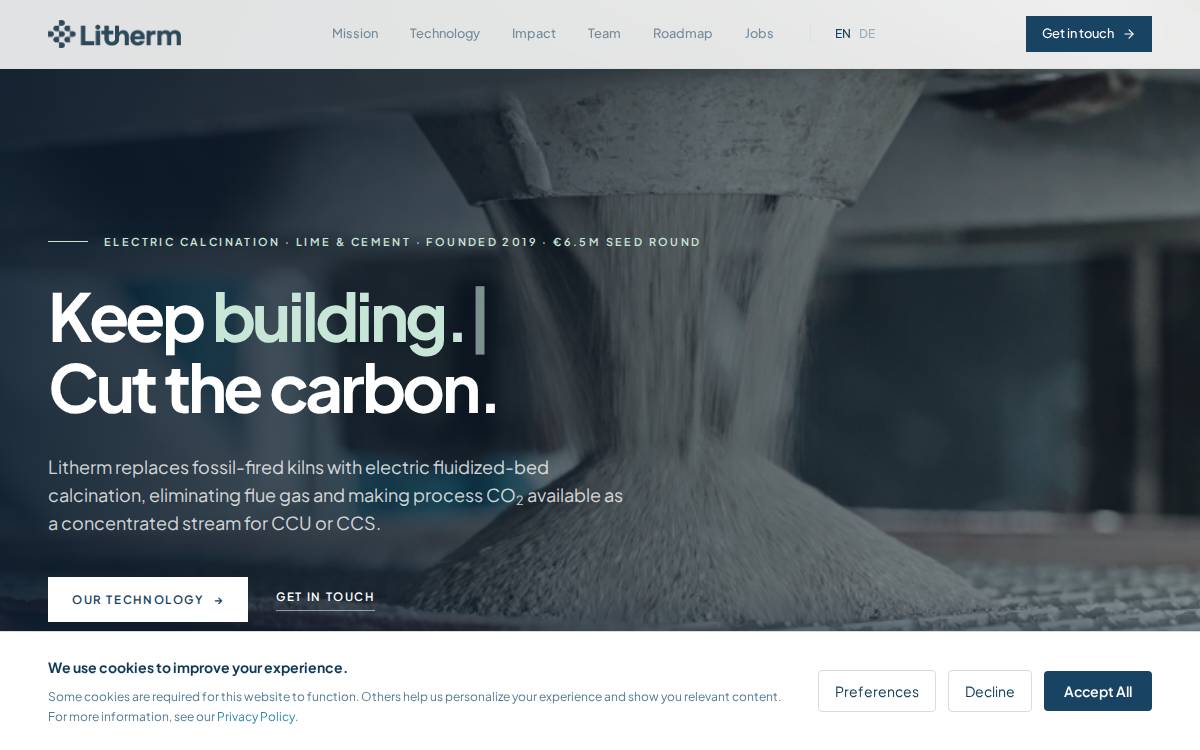 Litherm Technologies website preview