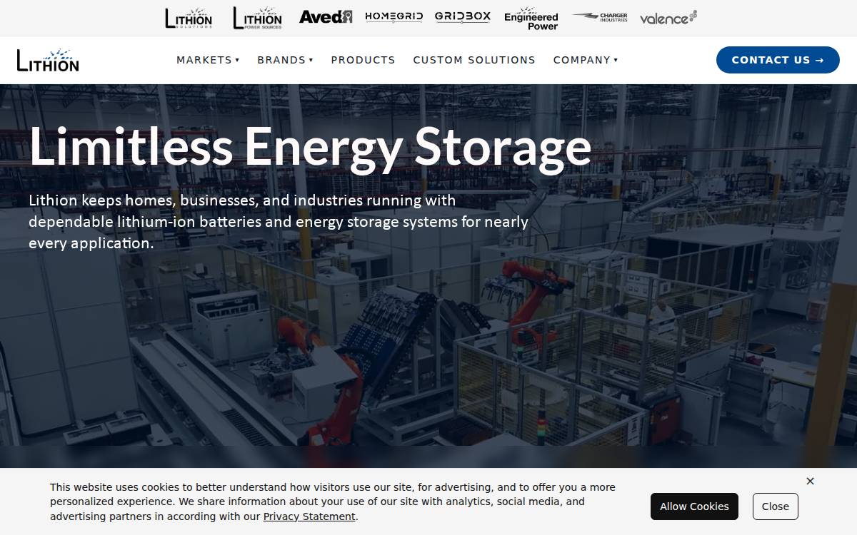 Lithionbattery website preview