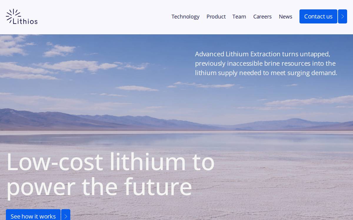 Lithios website preview