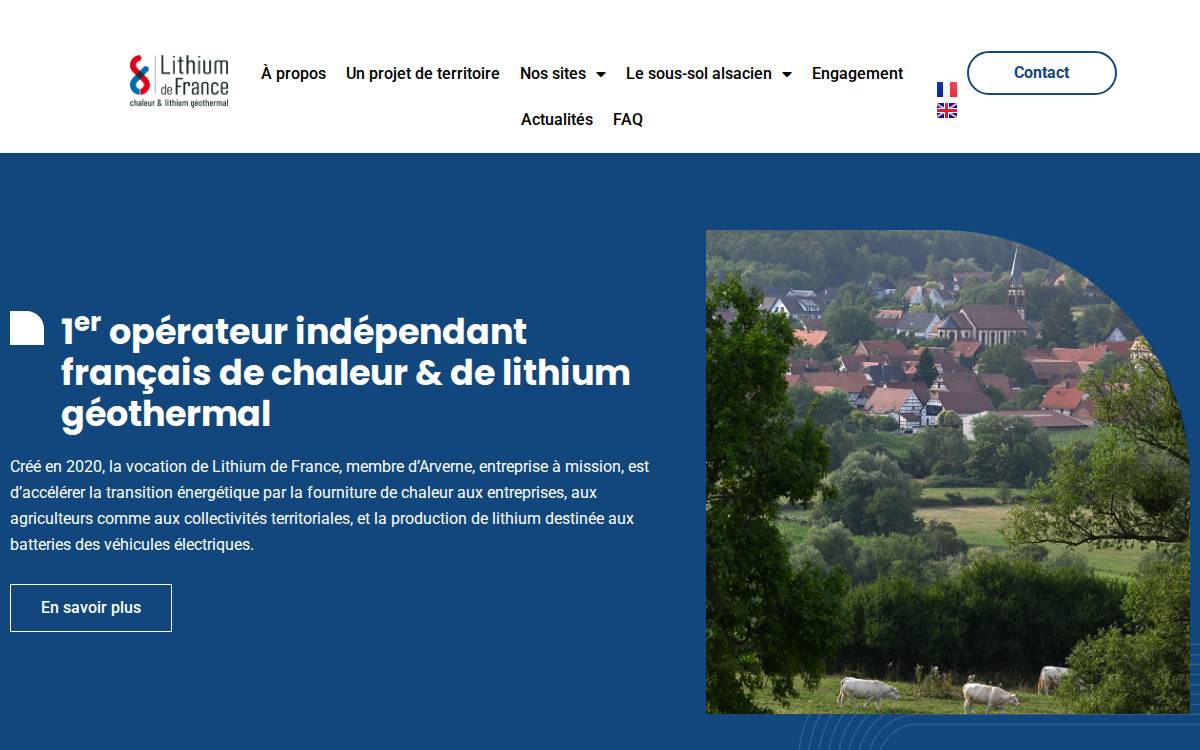 Lithium de France website preview