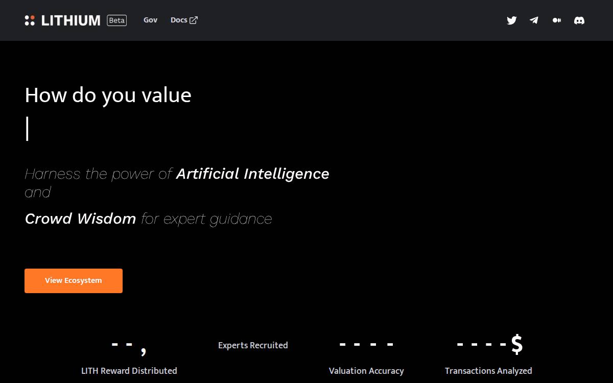 Lithium Finance Collective-Intelligence Oracle website preview