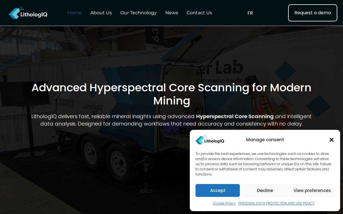 LithologIQ website preview