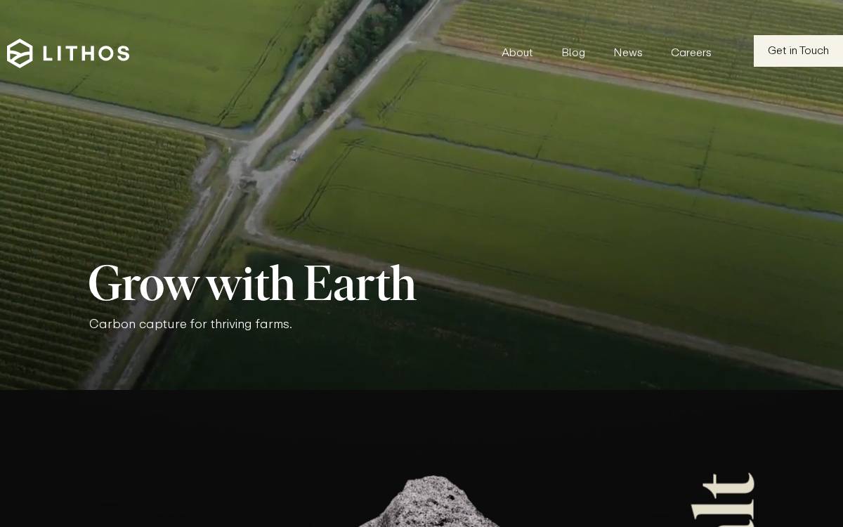 Lithos Carbon website preview