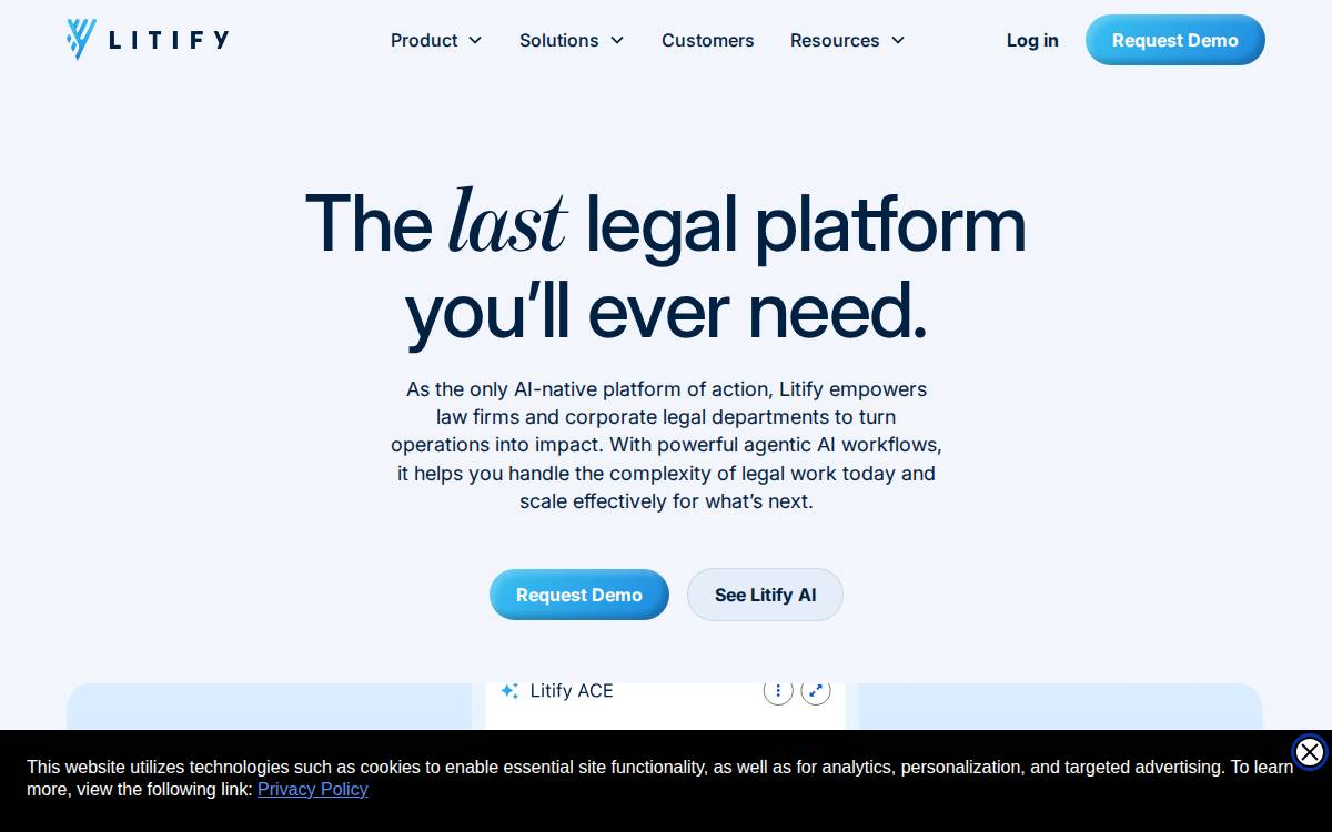 Litify website preview