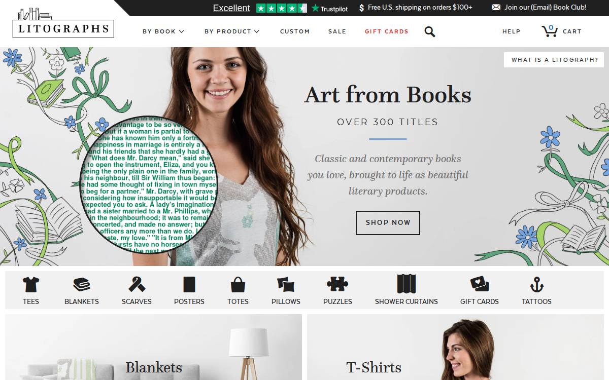 Litographs website preview