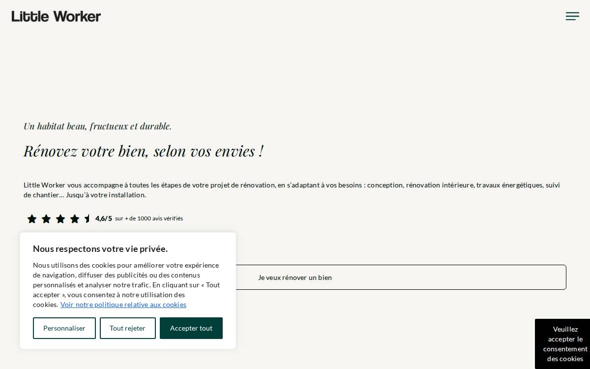 LittleWorker website preview