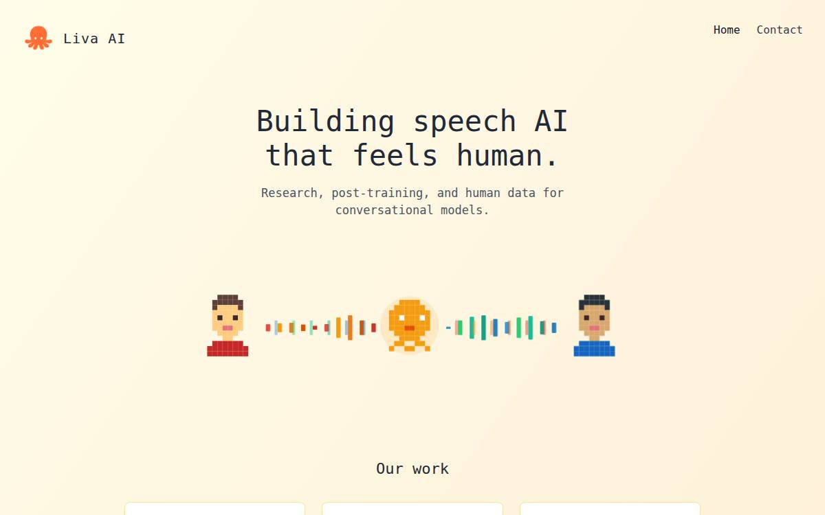 Liva AI website preview