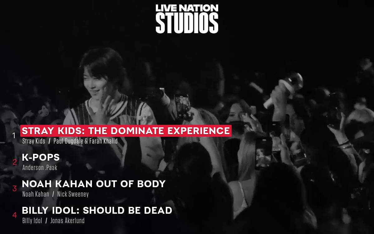 Live Nation Productions website preview