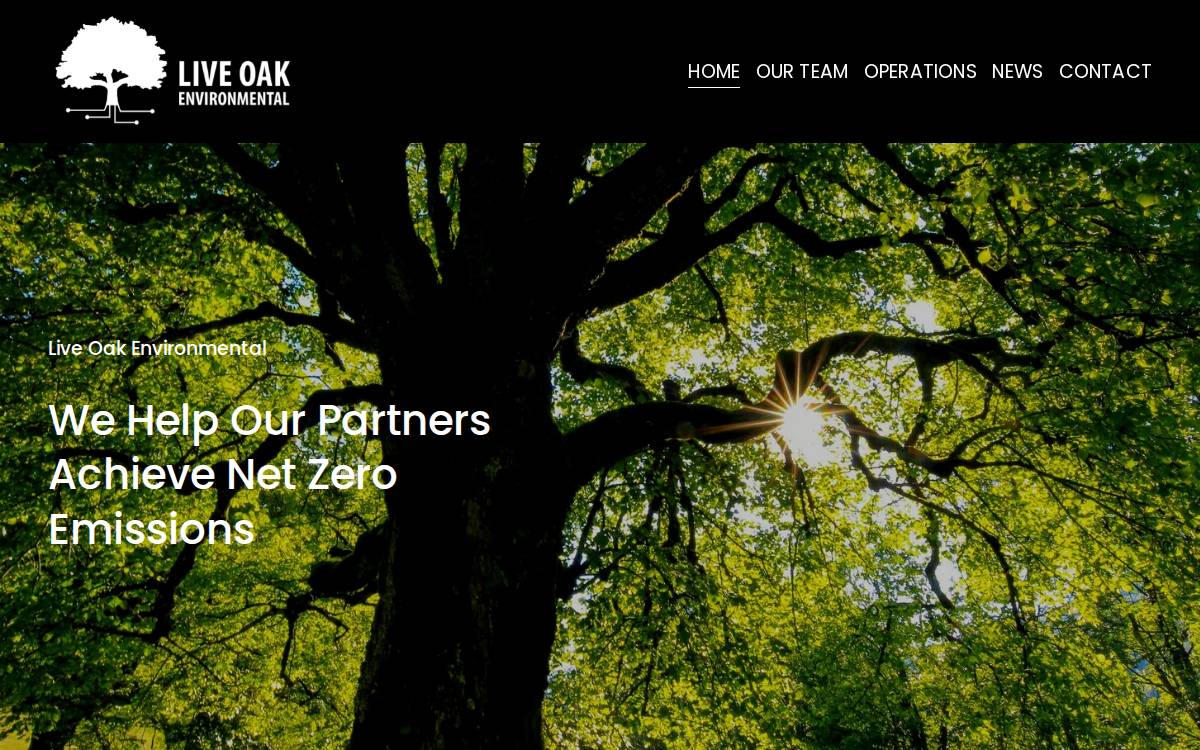 Live Oak Environmental website preview