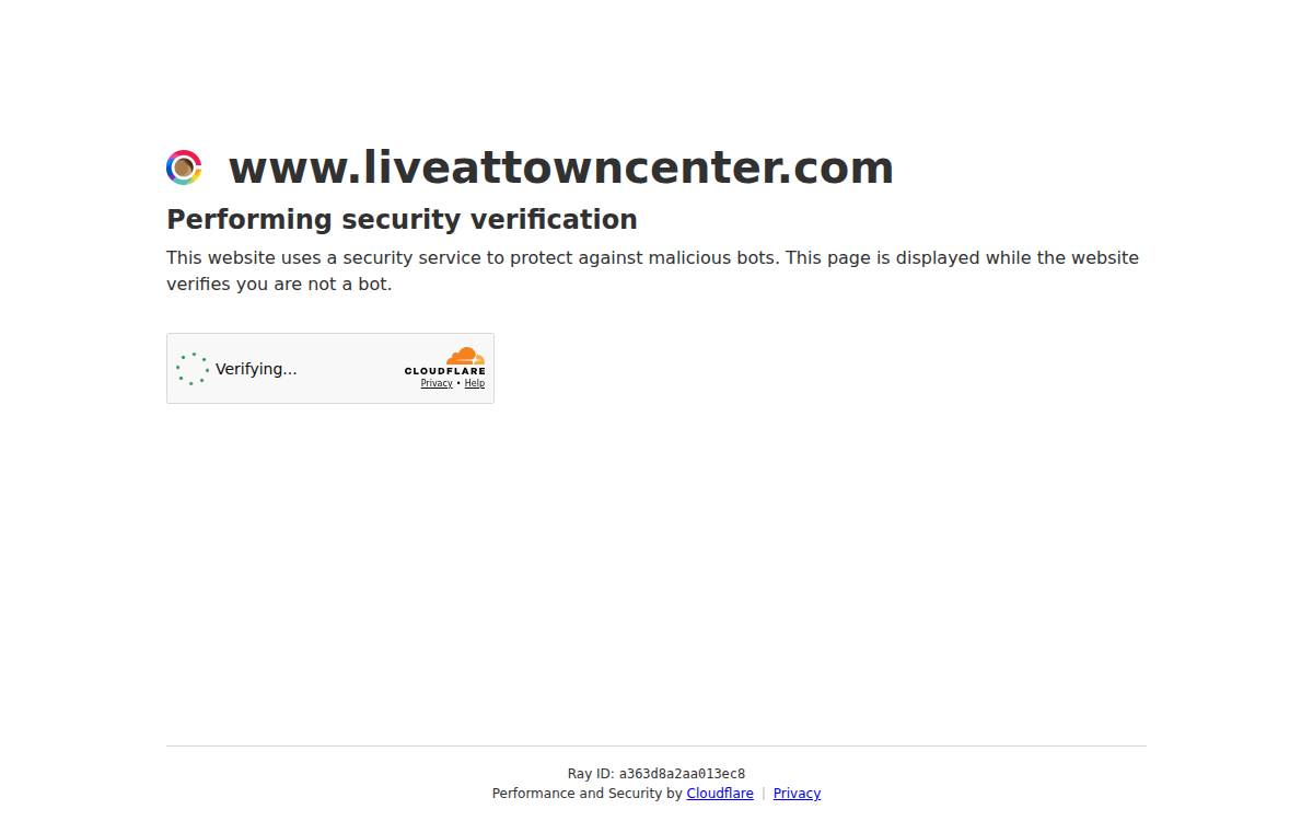 Liveattowncenter website preview