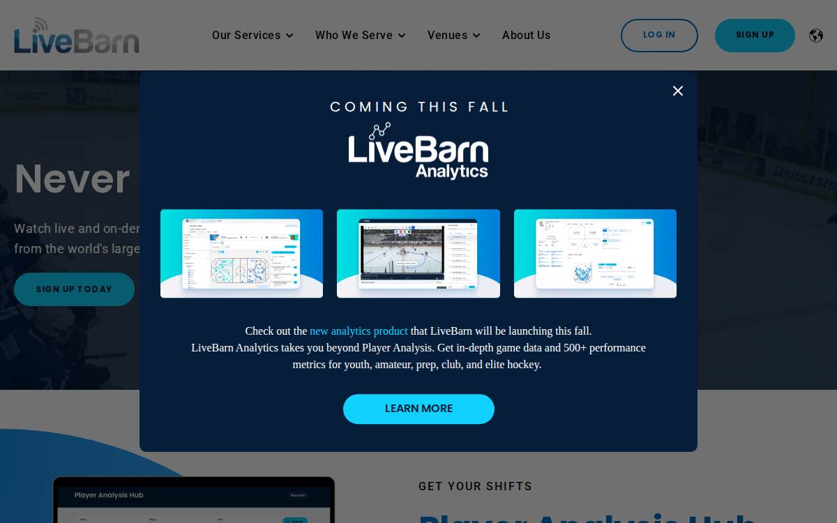 LiveBarn website preview