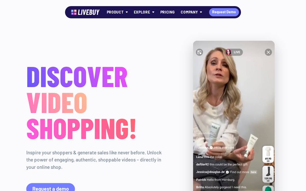 Livebuy website preview
