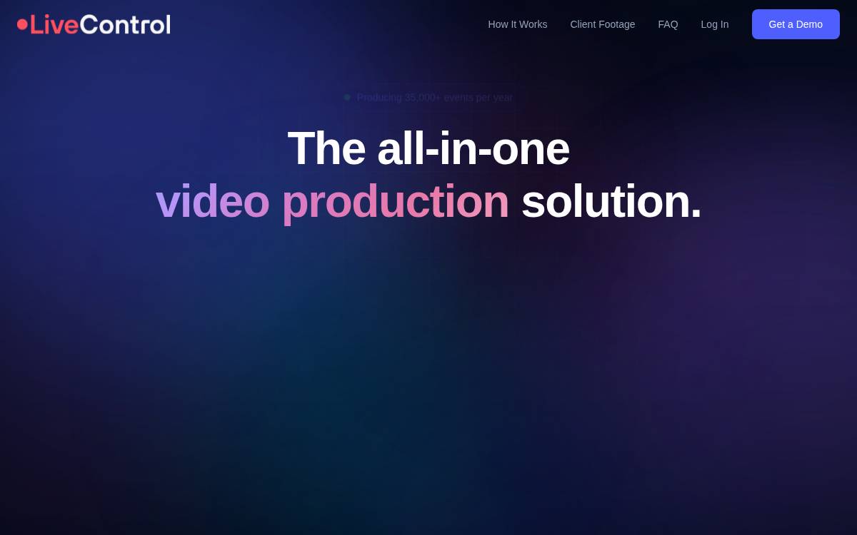 LiveControl website preview