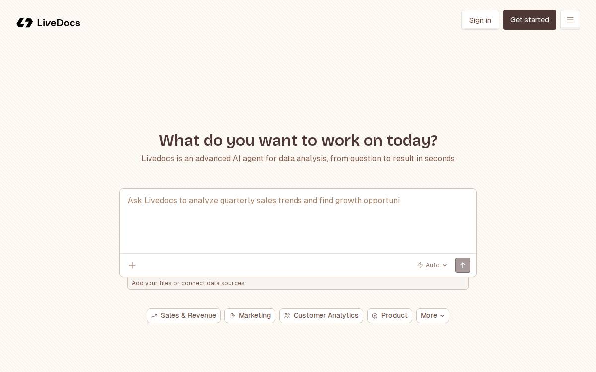 Livedocs website preview