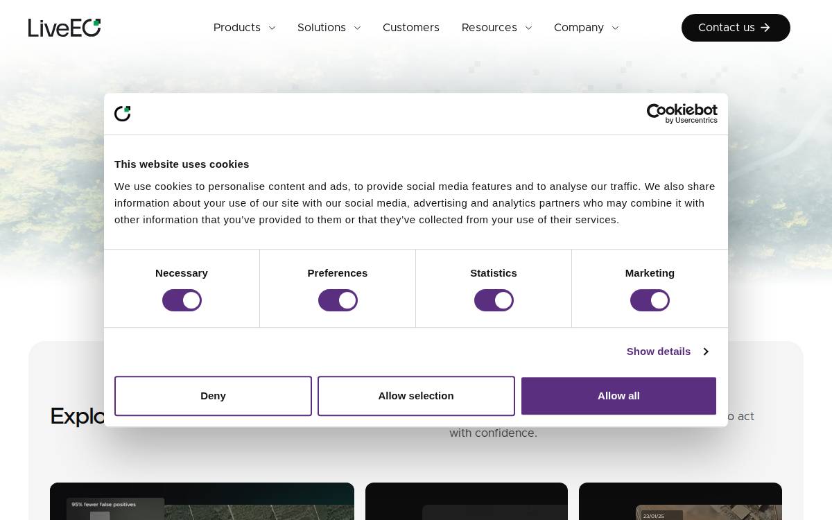LiveEO website preview