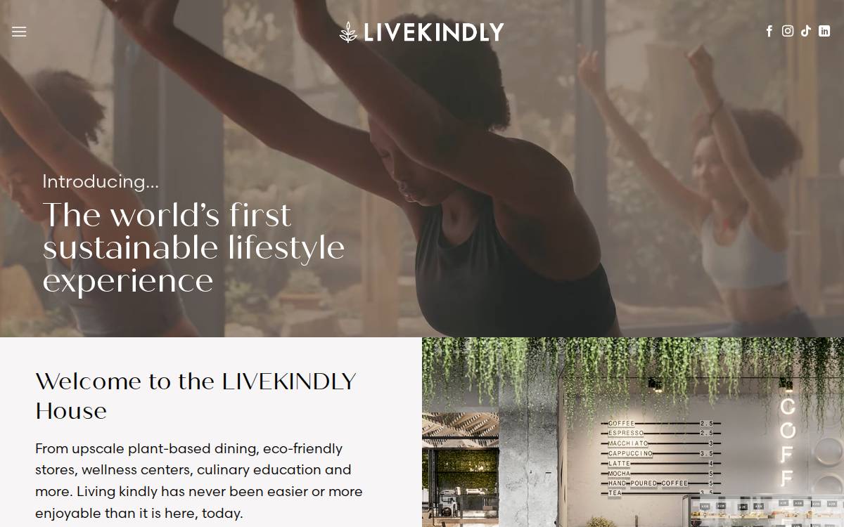 LIVEKINDLY website preview
