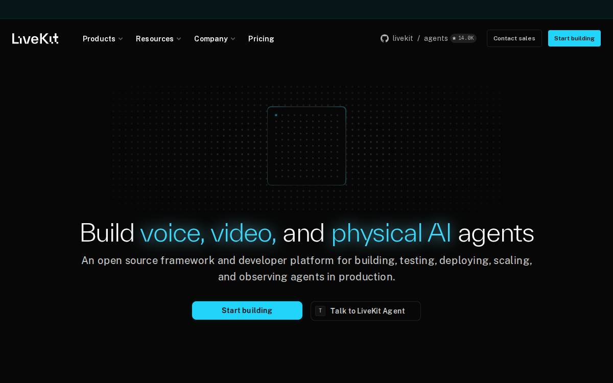 LiveKit website preview