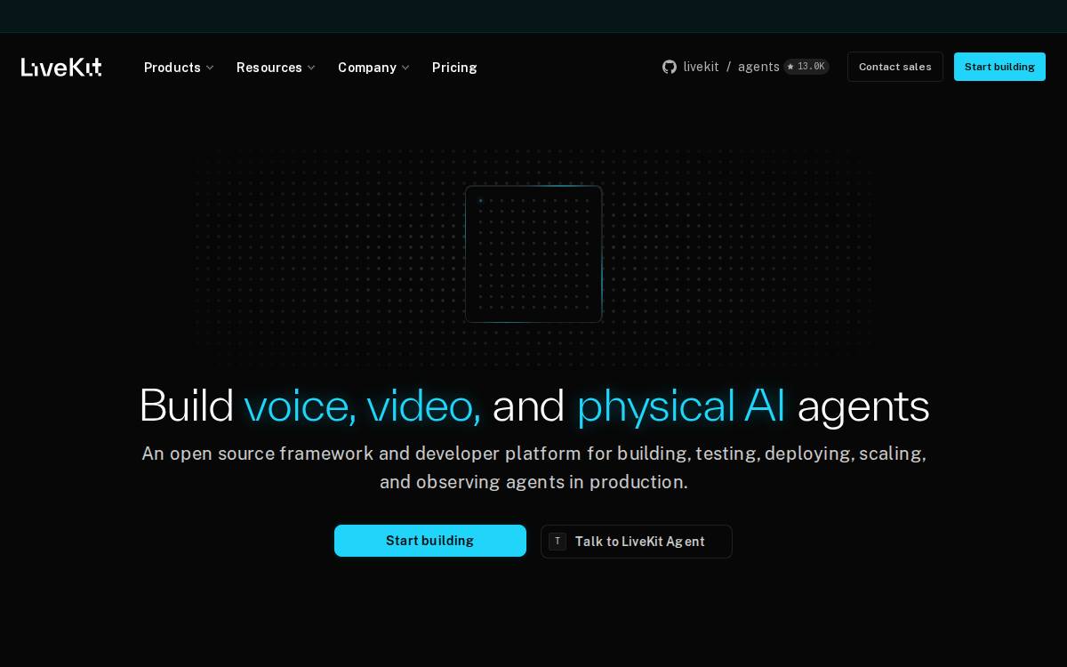 LiveKit website preview