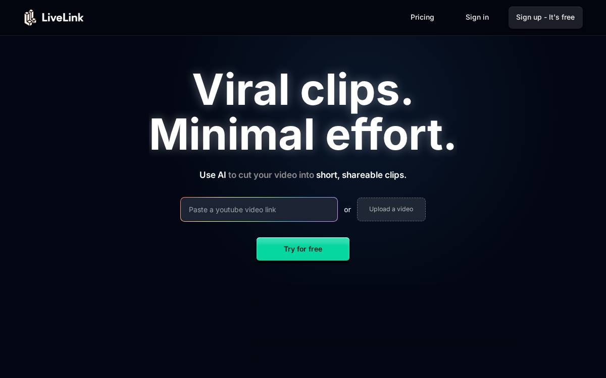 LiveLink website preview