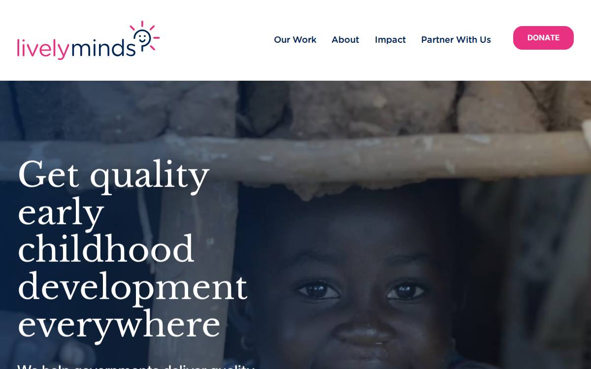 Lively Minds website preview