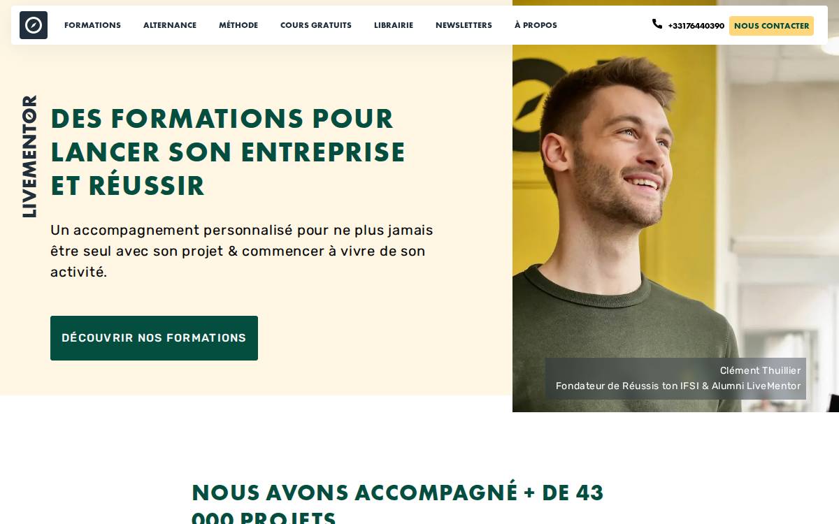 LiveMentor website preview