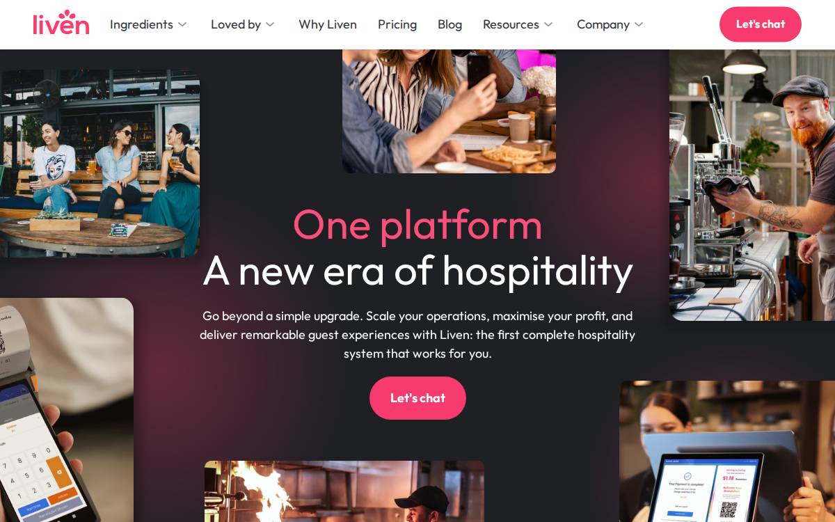 Liven website preview
