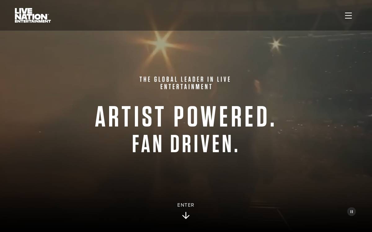 Livenationentertainment website preview