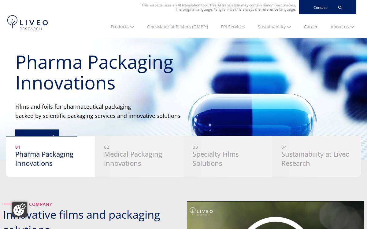 Liveo Research website preview